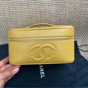 Chanel Vanity Cosmetic Case Yellow